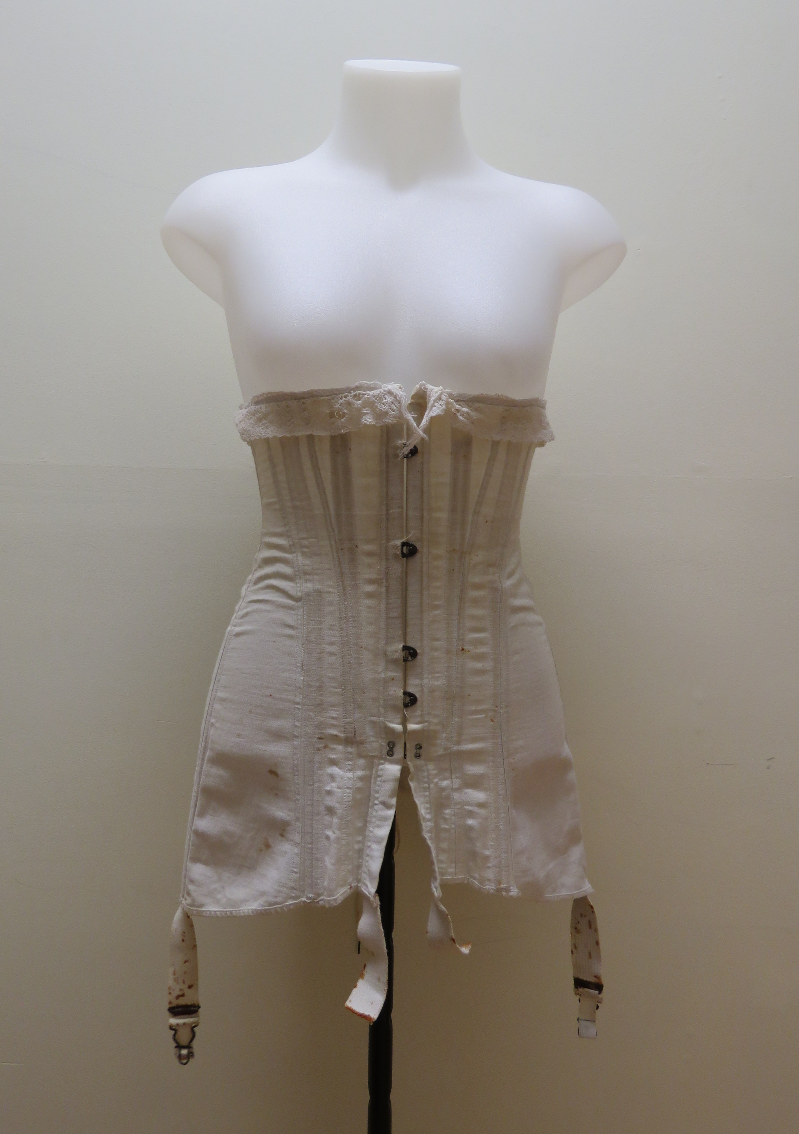 19001910s corset made in Canada by the Dominion Corset Company in the Whangārei Museum Collection.